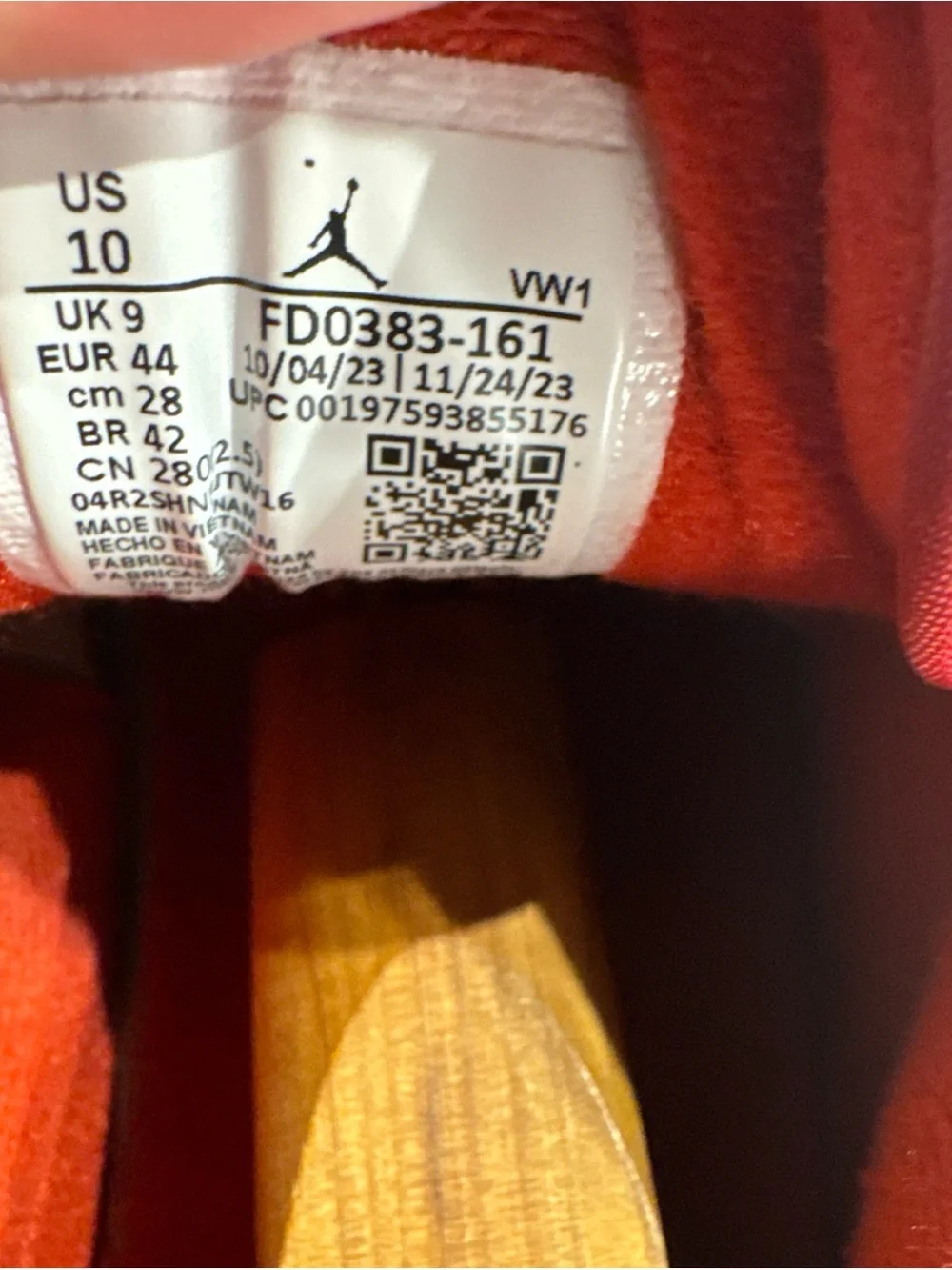 Nike Air Jordan Retro 2/3 White Varsity Red (FD0383-161) Men’s Size 10